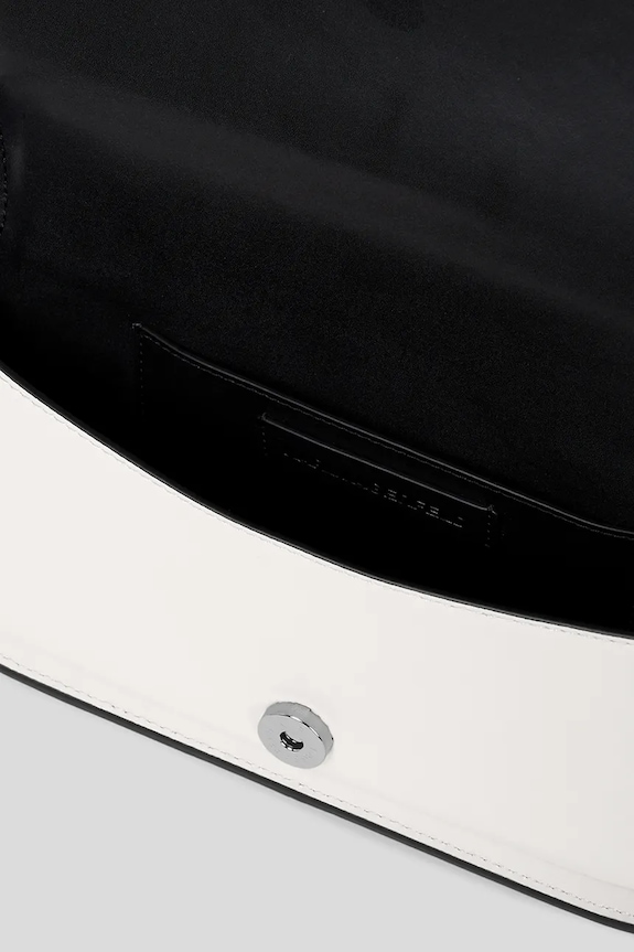 Kožená kabelka Karl Lagerfeld K/SIGNATURE A1W30039 biela