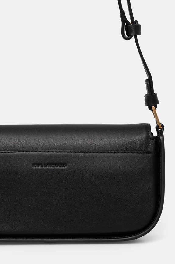 Doplnky Kožená kabelka Karl Lagerfeld K/SIGNATURE A1W30039 čierna