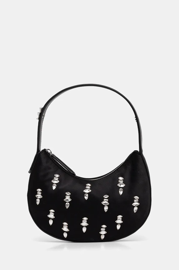 Torba Karl Lagerfeld imitacija zrnate kože crna A1W30117