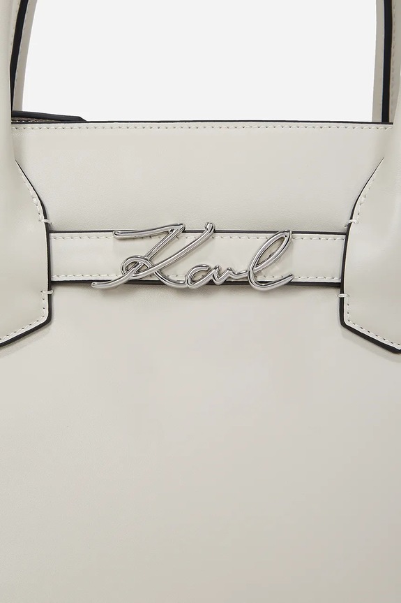 Doplňky Kožená kabelka Karl Lagerfeld A1W30148 bílá