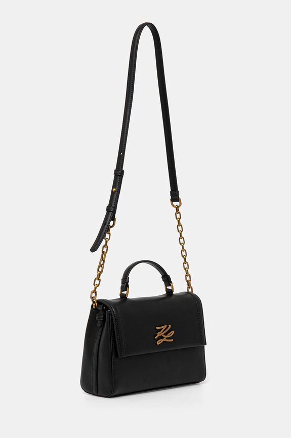 Karl Lagerfeld poseta de piele A1W30170 negru SS25