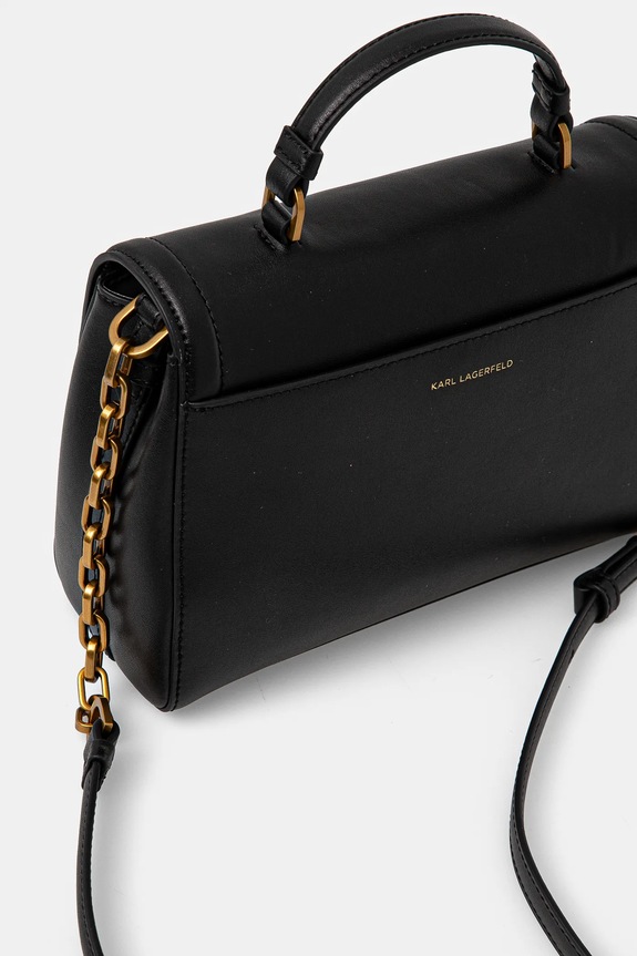 Accesorii Karl Lagerfeld poseta de piele A1W30170 negru