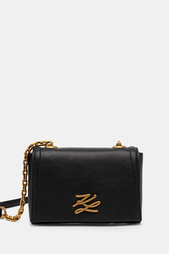 Кожаная сумочка Karl Lagerfeld K/AUTOGRAPH кожа чёрный A1W30174
