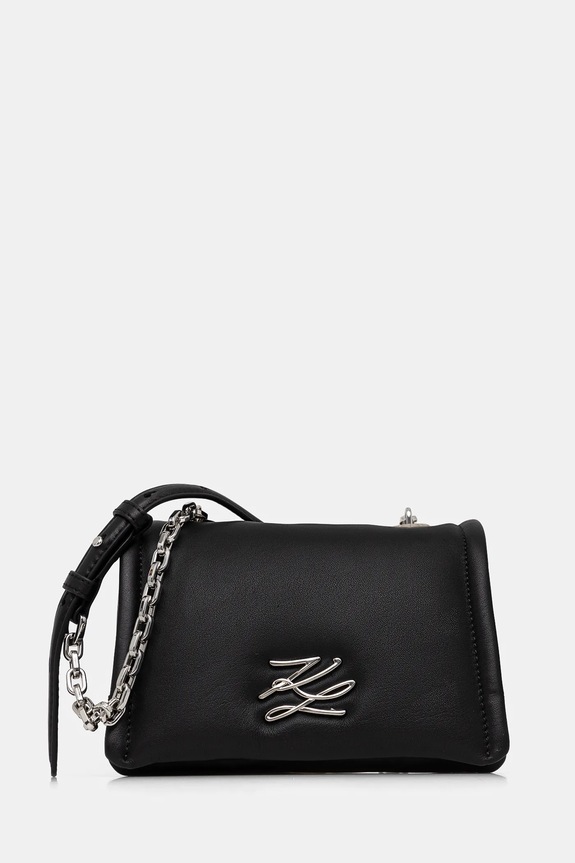 Karl Lagerfeld bőr táska nappa bőr fekete A1W30175
