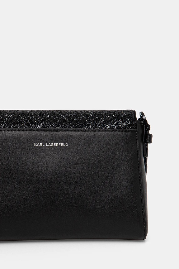 Αξεσουάρ Δερμάτινη τσάντα Karl Lagerfeld A1W30180 μαύρο