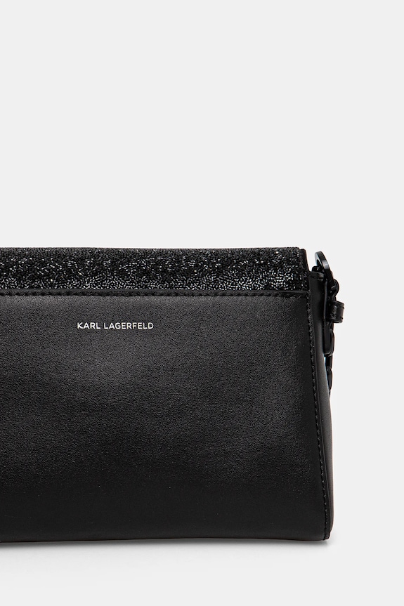 Αξεσουάρ Δερμάτινη τσάντα Karl Lagerfeld A1W30180 μαύρο
