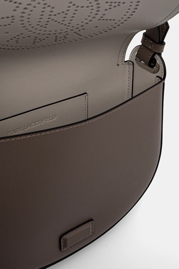 Kožna torba Karl Lagerfeld bež A1W30212