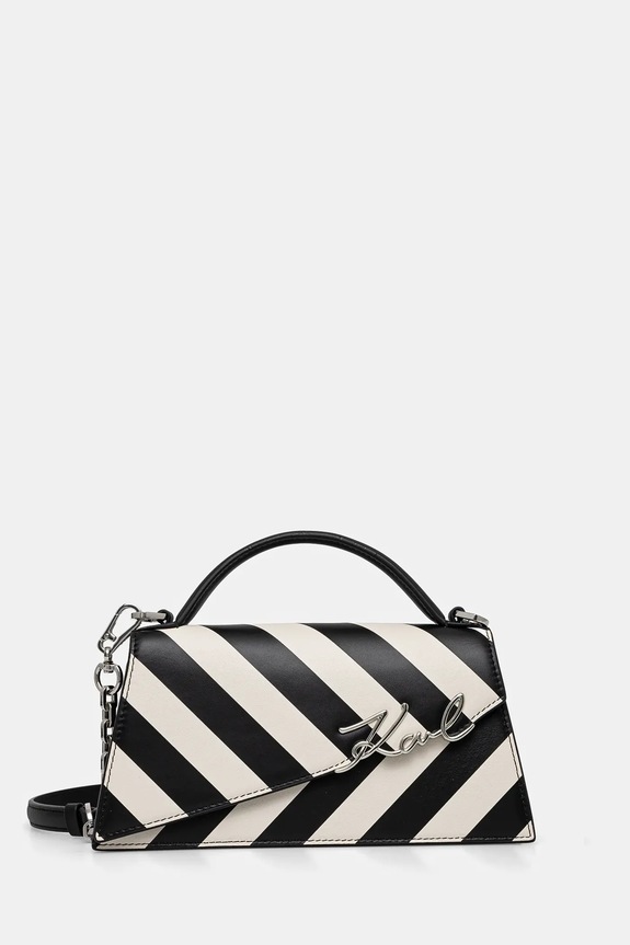 Karl Lagerfeld torebka skórzana skóra licowa beżowy A1W30392