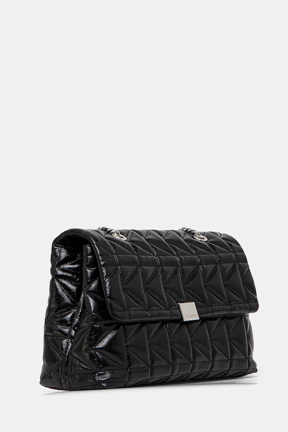 Karl Lagerfeld poseta de piele A1W30393 negru SS25