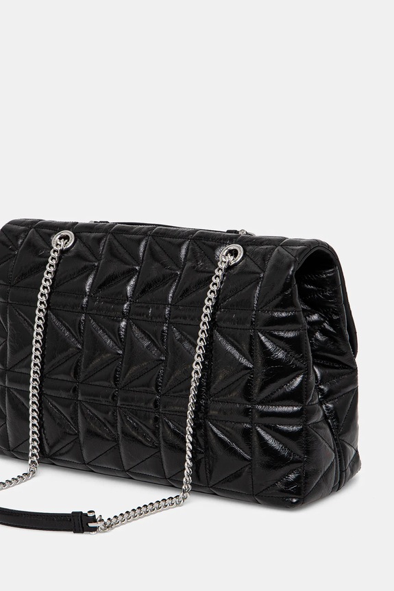 Karl Lagerfeld poseta de piele negru A1W30393