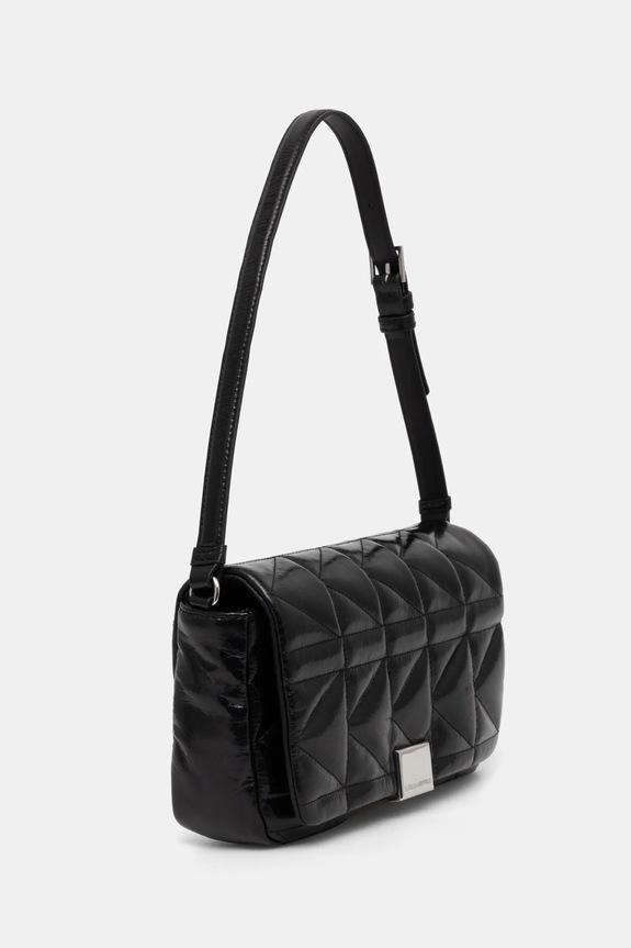 Kožená kabelka Karl Lagerfeld A1W30394 černá SS25