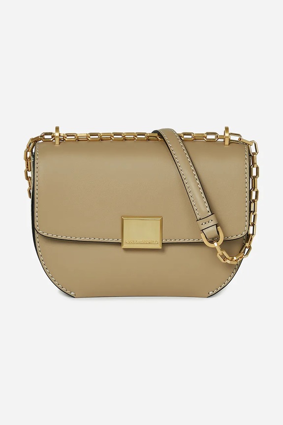 Karl Lagerfeld borsa a mano in pelle pelle fiore beige A1W30445