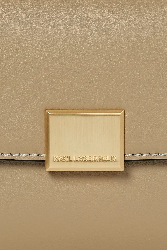 Δερμάτινη τσάντα Karl Lagerfeld μπεζ A1W30445