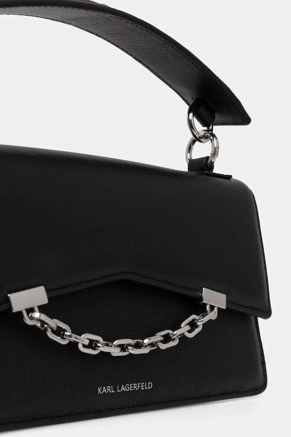 Karl Lagerfeld torebka skórzana czarny A1W30446