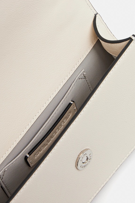 Kožna torba Karl Lagerfeld K/SIGNATURE A1W30458 bež