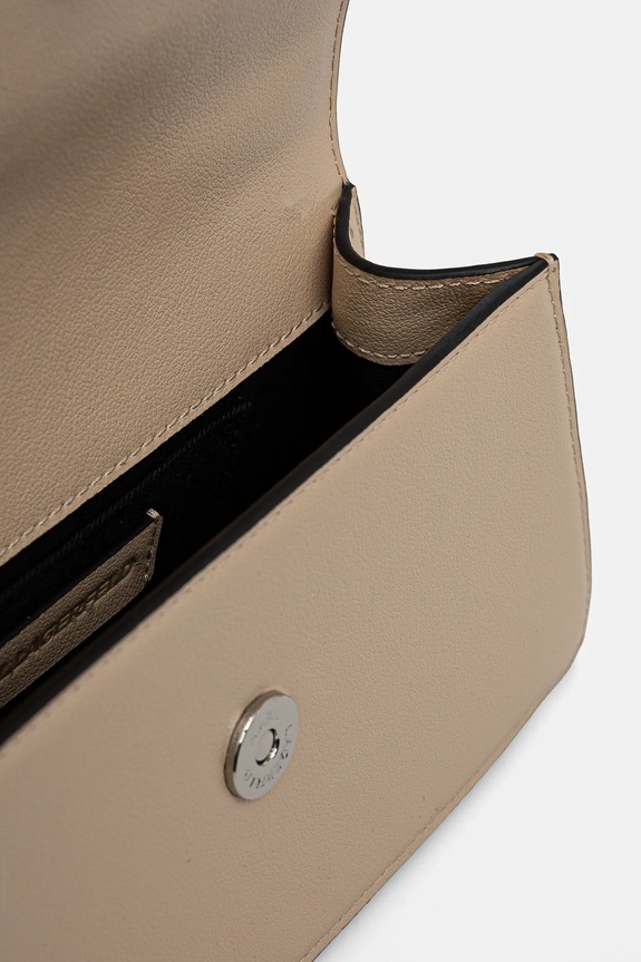 Usnjena torbica Karl Lagerfeld K/SIGNATURE A1W30458 bež