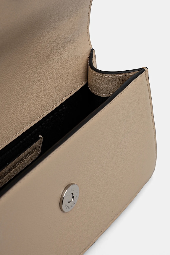 Usnjena torbica Karl Lagerfeld K/SIGNATURE A1W30458 bež