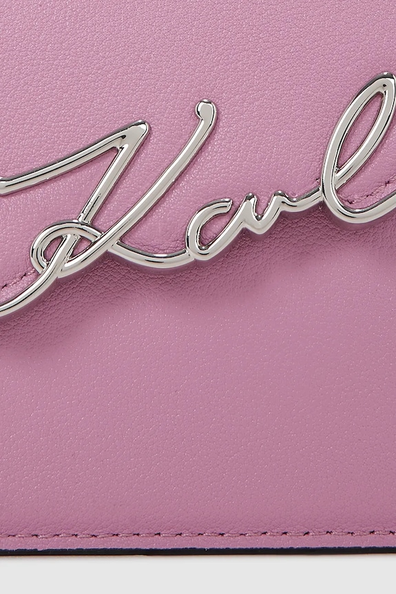 Dodatki Usnjena torbica Karl Lagerfeld K/SIGNATURE A1W30458 roza