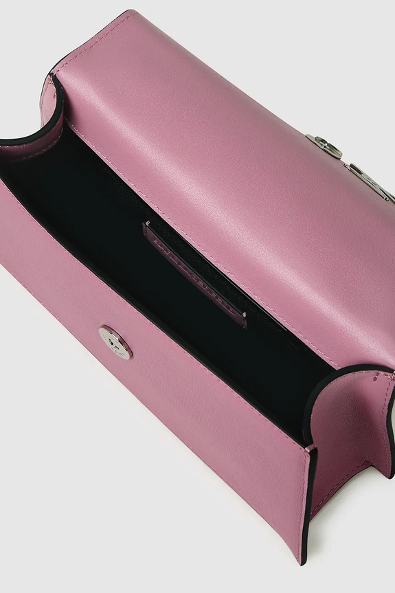 Usnjena torbica Karl Lagerfeld K/SIGNATURE roza A1W30458