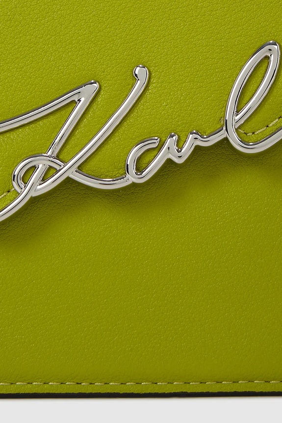 Dodatki Usnjena torbica Karl Lagerfeld K/SIGNATURE A1W30458 zelena