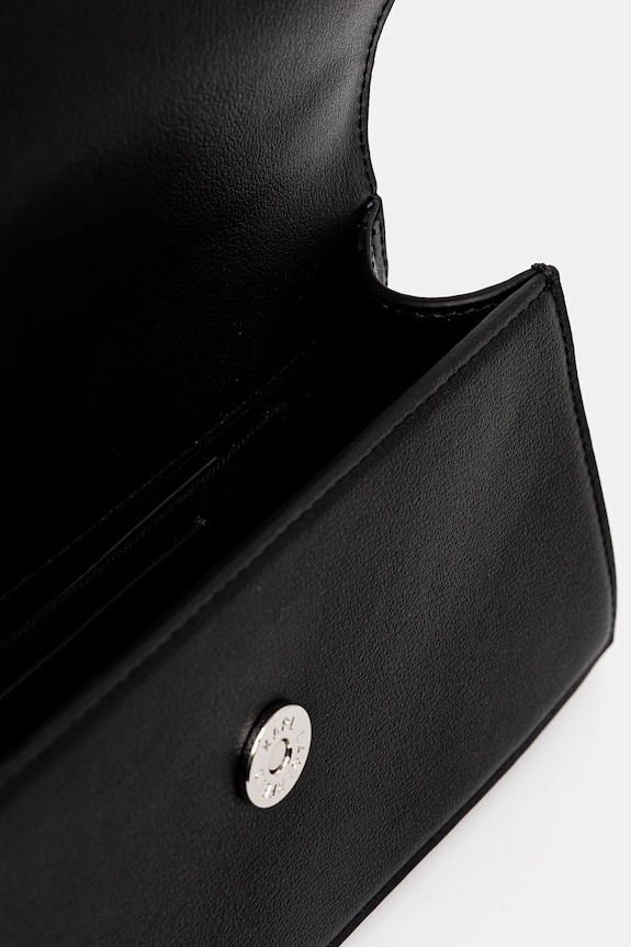 Δερμάτινη τσάντα Karl Lagerfeld K/SIGNATURE A1W30458 μαύρο