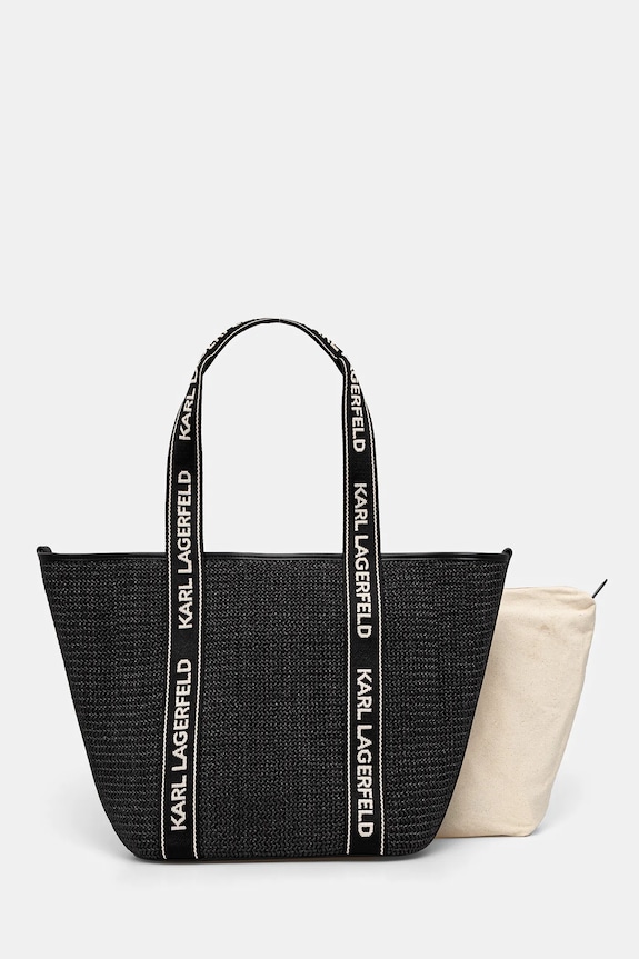 Kabelka Karl Lagerfeld K/ESSENTIAL vzorovaný čierna A1W46074
