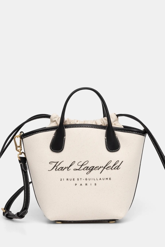 Karl Lagerfeld torebka nie mieści A4 beżowy A1W46076