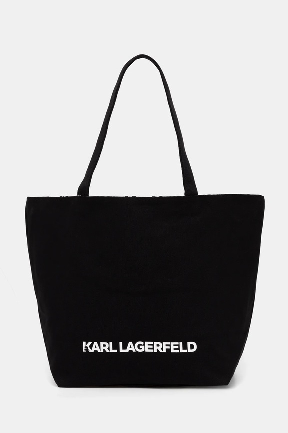 Karl Lagerfeld borsa bilaterale stampa all-over nero A1W50047