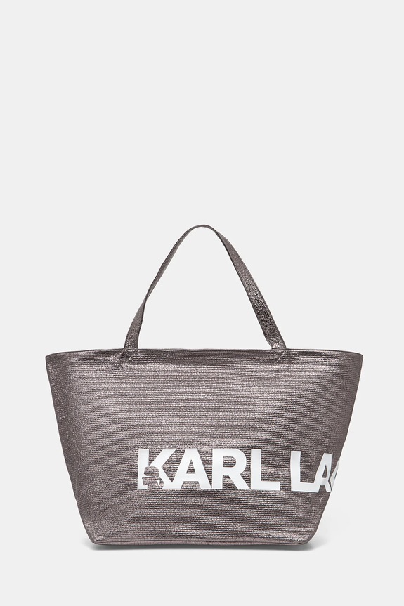 Karl Lagerfeld pamut táska textil ezüst A1W50064