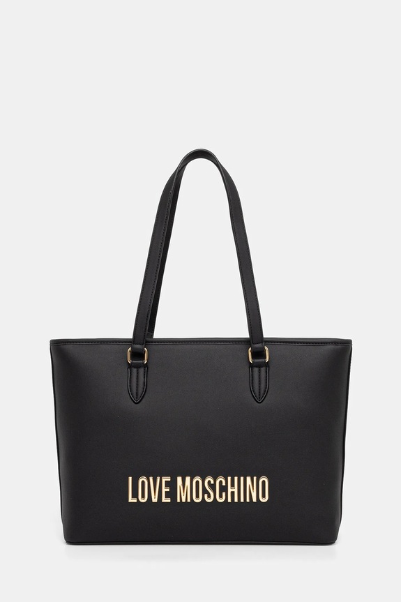 Love Moschino torebka mieści A4 czarny JC4190PP1