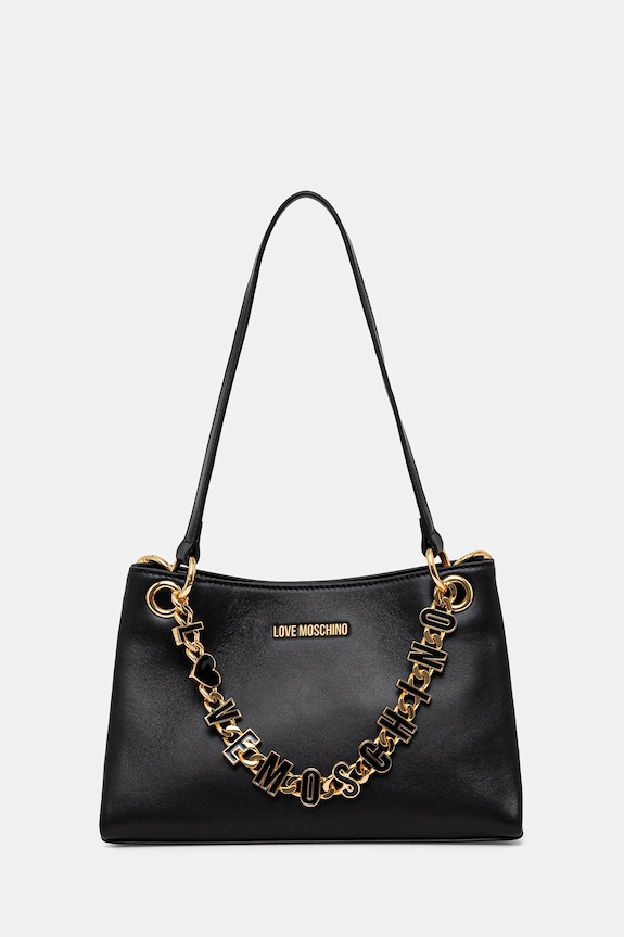 Love Moschino torebka skórzana skóra licowa czarny JC4073PP1