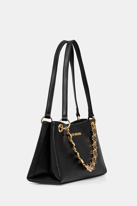 Love Moschino torebka skórzana JC4073PP1 czarny SS25