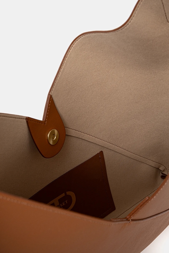 Twinset borsa a mano in pelle 251TD8330 marrone