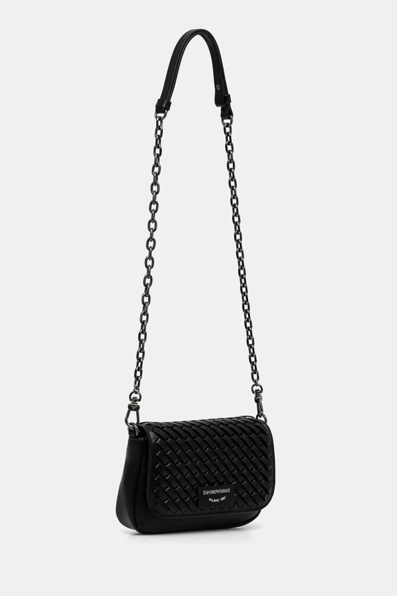 Emporio Armani torebka skórzana EW001923.AF15874 czarny SS25