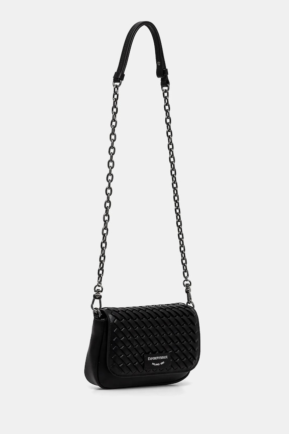 Emporio Armani torebka skórzana EW001923.AF15874 czarny SS25