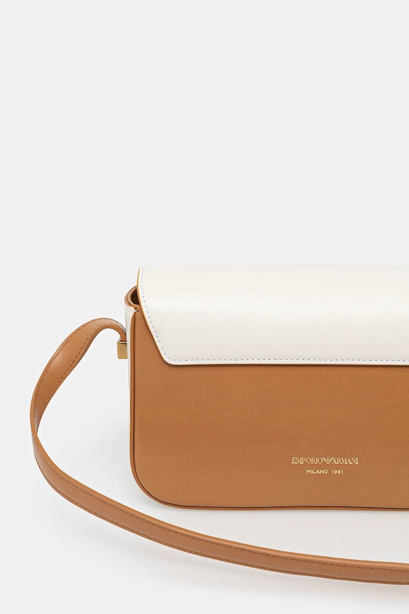 Akcesoria Emporio Armani torebka skórzana EW001208.AF13352 beżowy