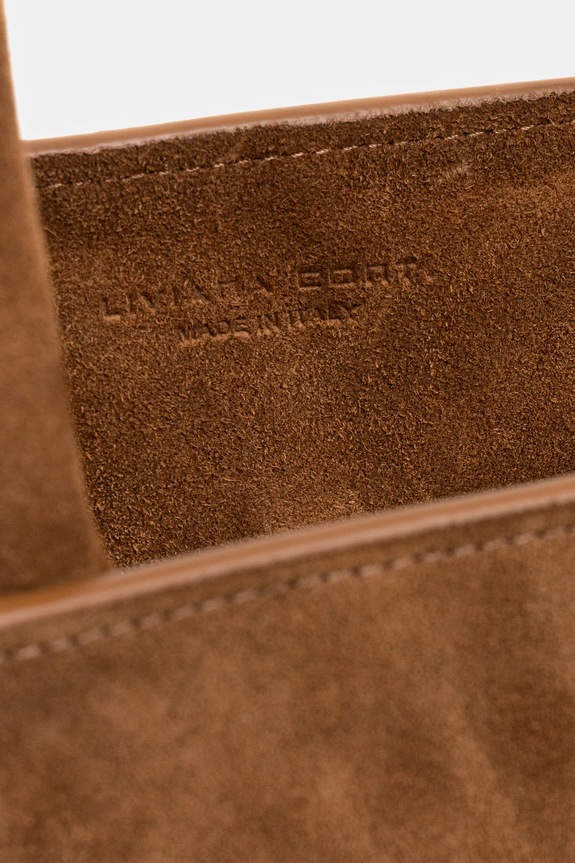 Liviana Conti borsa in pelle scamosciata marrone A5SA02