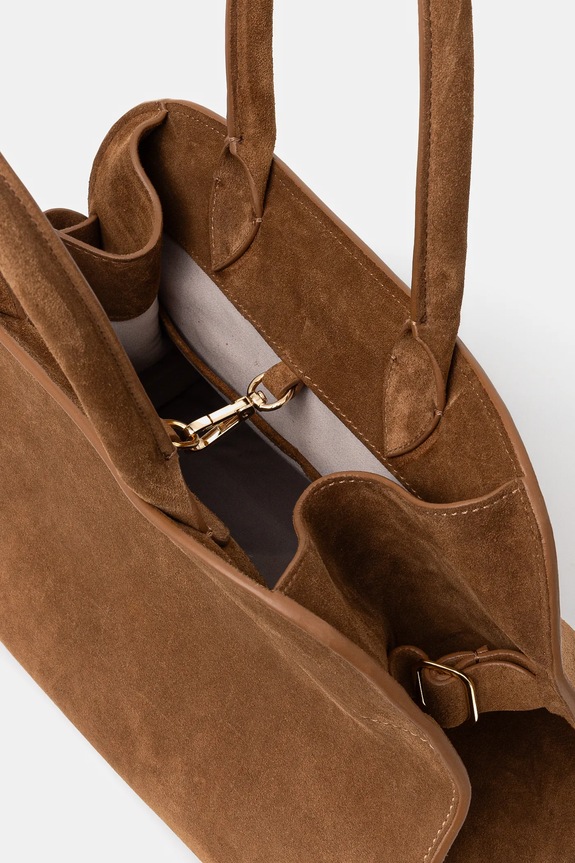 Liviana Conti borsa in pelle scamosciata A5SA02 marrone