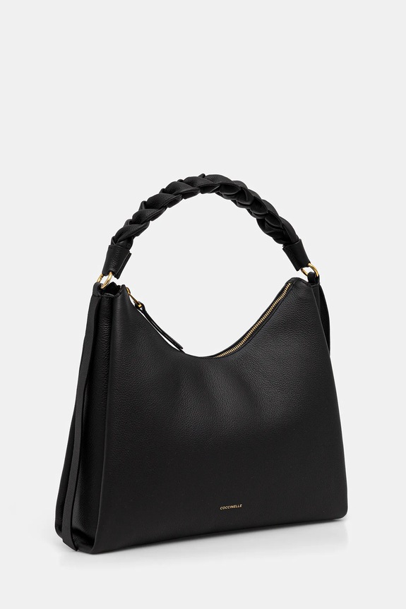 Δερμάτινη τσάντα Coccinelle E1.M50.13.02.01 μαύρο SS25