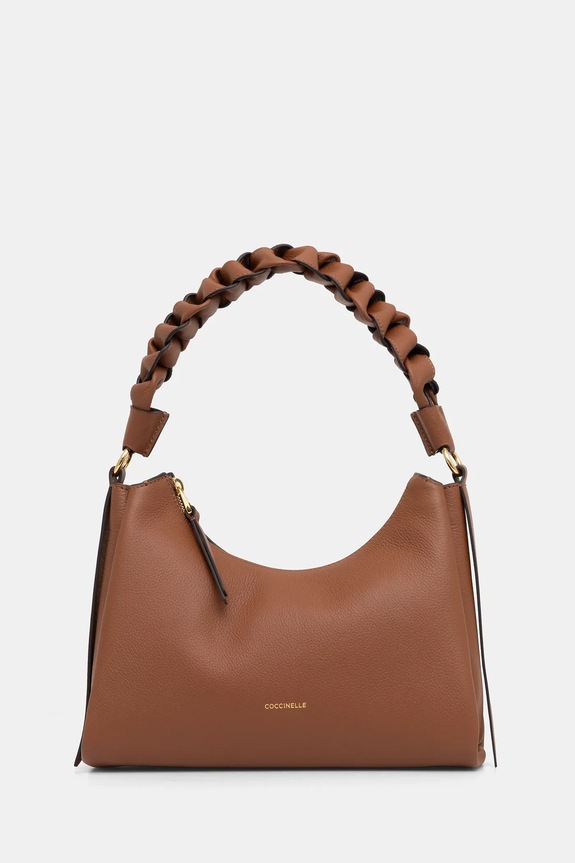 Τσάντα Coccinelle λείο δέρμα καφέ E1.M50.13.03.01