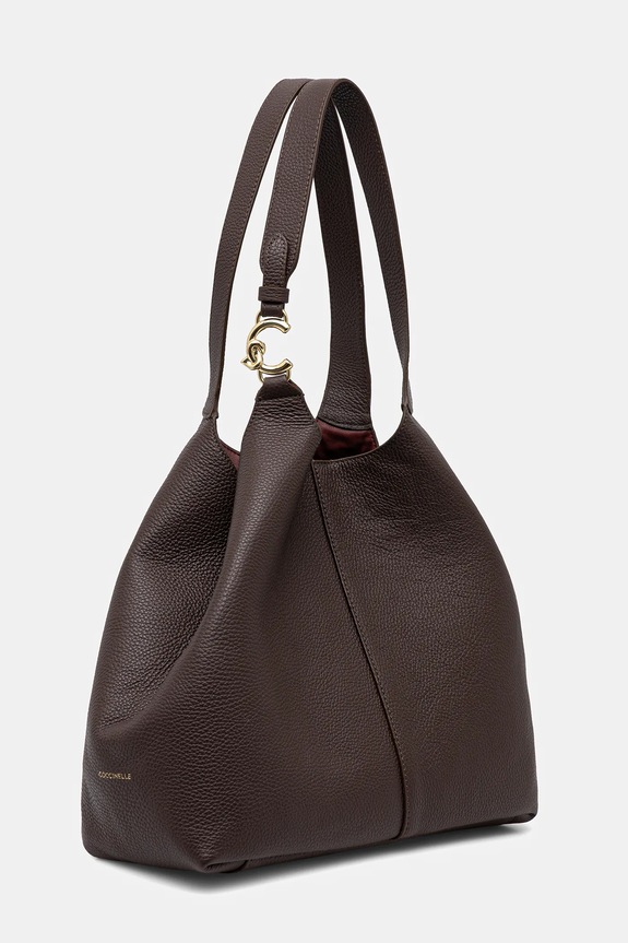 Coccinelle poșetă de piele E1.SHA.11.01.01 maro AW25