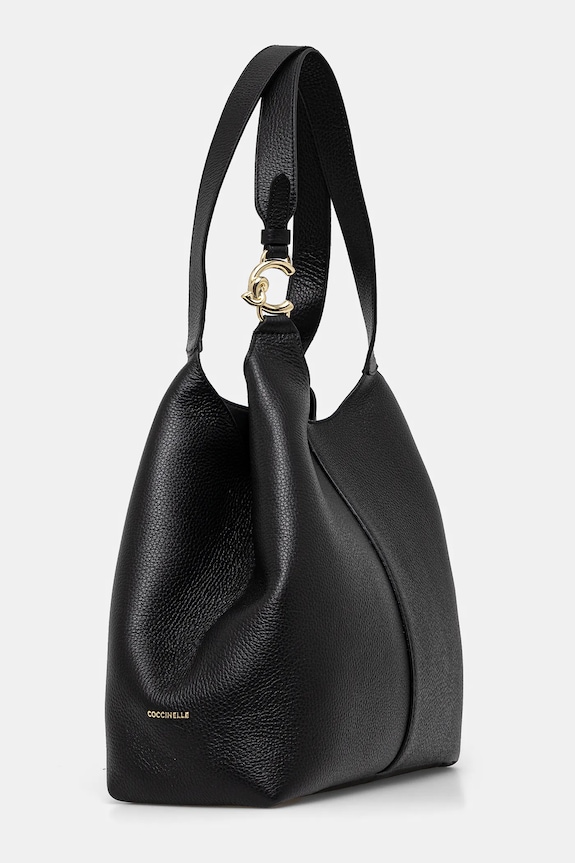 Coccinelle poșetă de piele E1.SHA.11.01.01 negru AW25