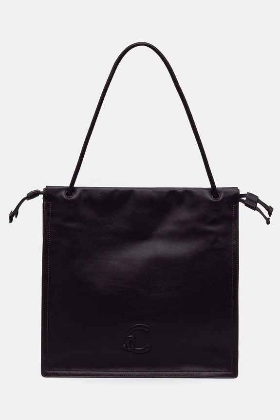 Δερμάτινη τσάντα Coccinelle απλικέ μωβ E1.SS5.11.01.01