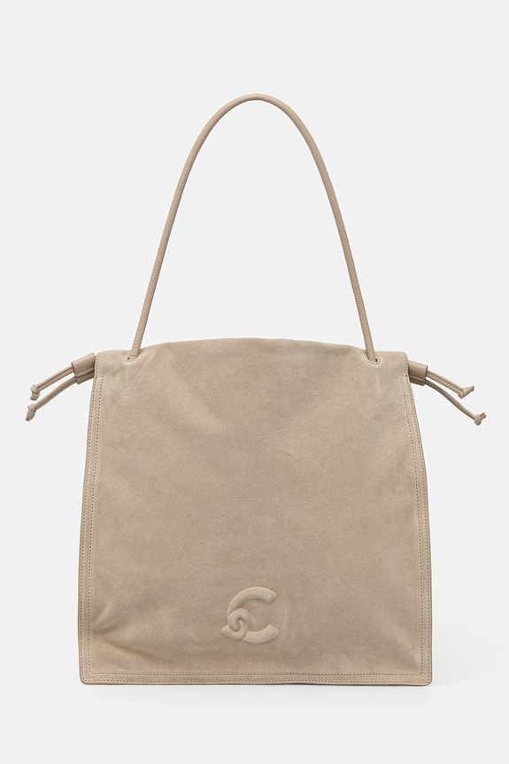 Coccinelle shopper torba za žene od brušene kože COCCINELLEDULSE SUEDE bež E1.SS6.11.01.01