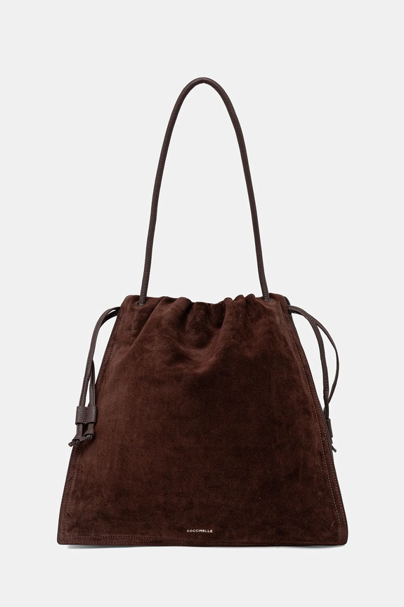 Dodaci Coccinelle shopper torba za žene od brušene kože COCCINELLEDULSE SUEDE E1.SS6.11.01.01 smeđa
