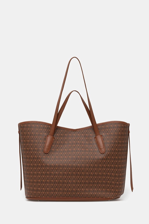 Τσάντα Coccinelle λείο δέρμα καφέ E1.SSF.11.04.01