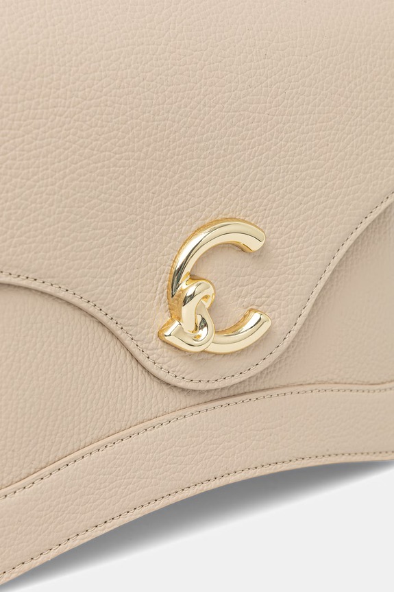 Δερμάτινη τσάντα Coccinelle μπεζ E1.SSL.18.01.01