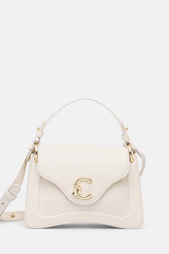 Δερμάτινη τσάντα Coccinelle λείο δέρμα μπεζ E1.SSL.18.02.01