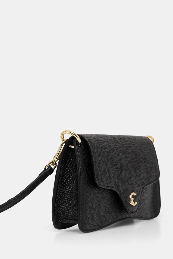 Δερμάτινη τσάντα Coccinelle E5.SSL.27.01.01 μαύρο SS26