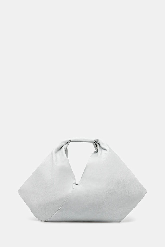 Kabelka MM6 Maison Margiela Japanese Draped hladký šedá SB5WC0019